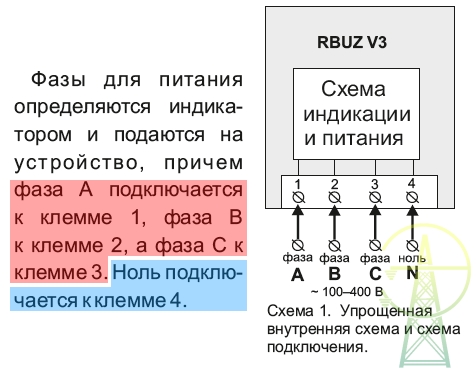 Схема включение